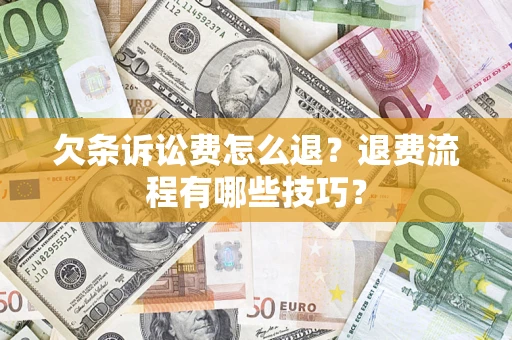 北京欠条诉讼费怎么退？退费流程有哪些技巧？