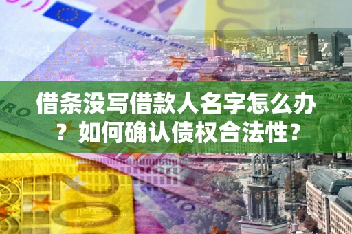 北京借条没写借款人名字怎么办？如何确认债权合法性？