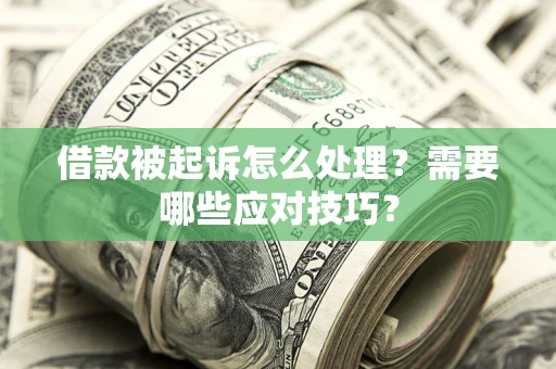 北京借款被起诉怎么处理？需要哪些应对技巧？